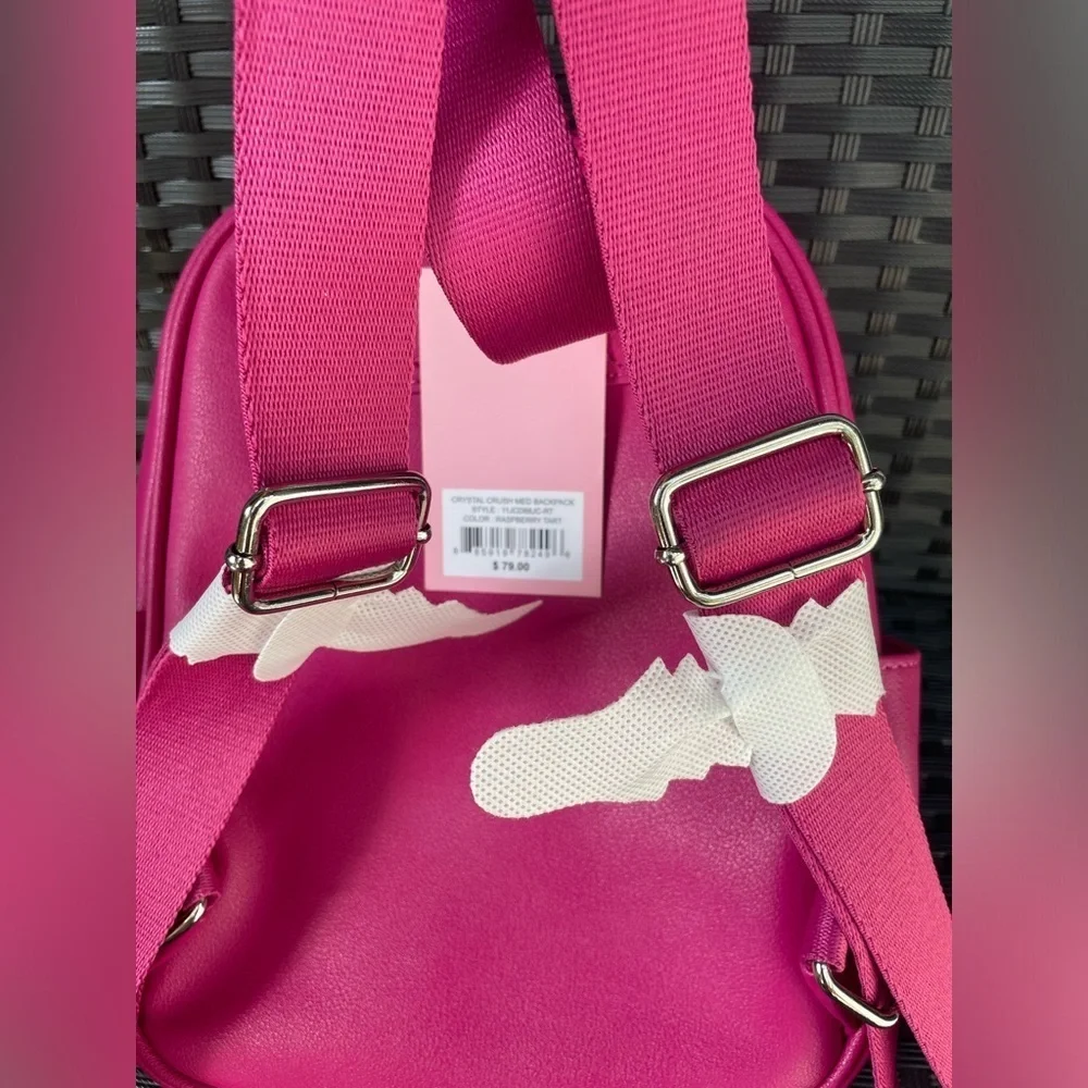 Juicy Couture Backpack,Juicy Couture Pink Backpack with Silver Accents